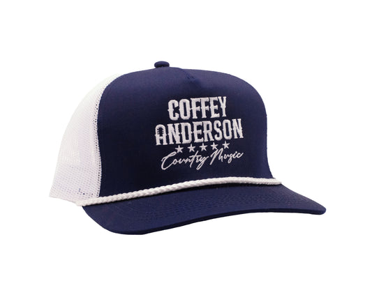 Coffey Anderson Navy/White Rope Hat