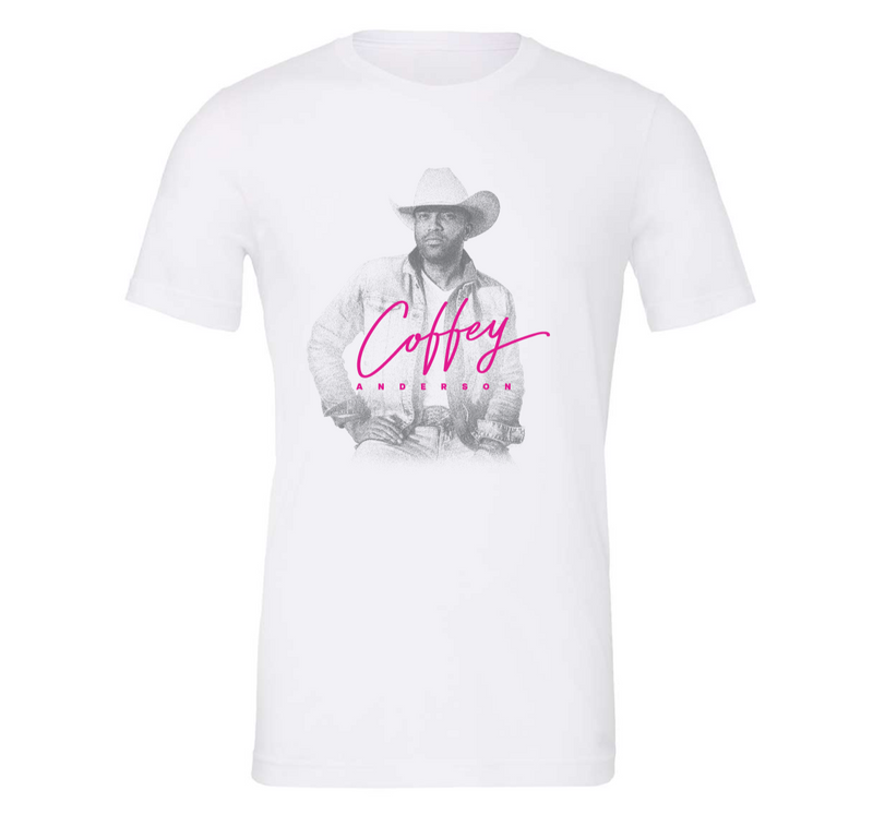 White and Pink Coffey T-Shirt