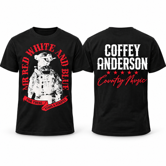 For These Stars and Stripes Tee in Black