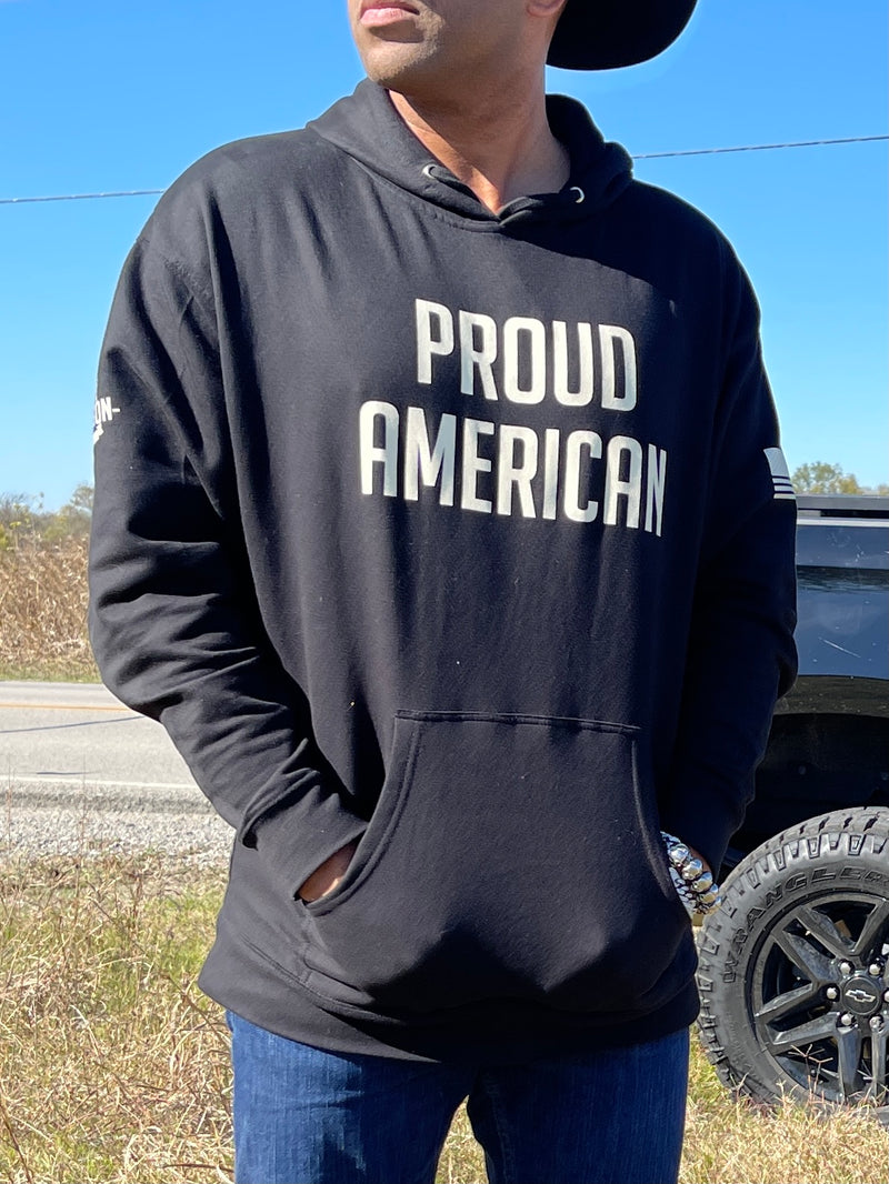 Patriotic Shirt - Proud American Hooded Sweatshirt