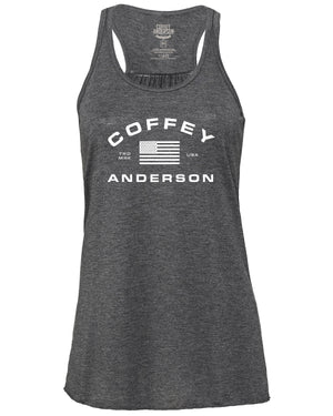 Women's Coffey Anderson Flag Racerback Tank